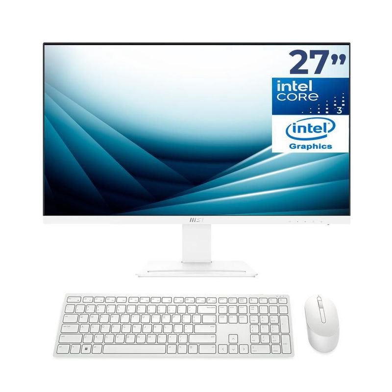 Computadora mini pc msi cubi core 3 16gb 512gb monitor 27"