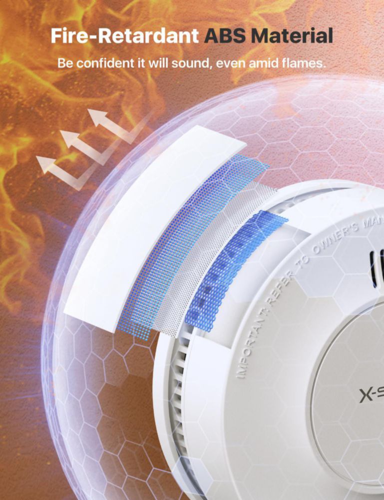 Alarma de humo X-Sense SD2J0AX con batería de 10 años con indicador LED