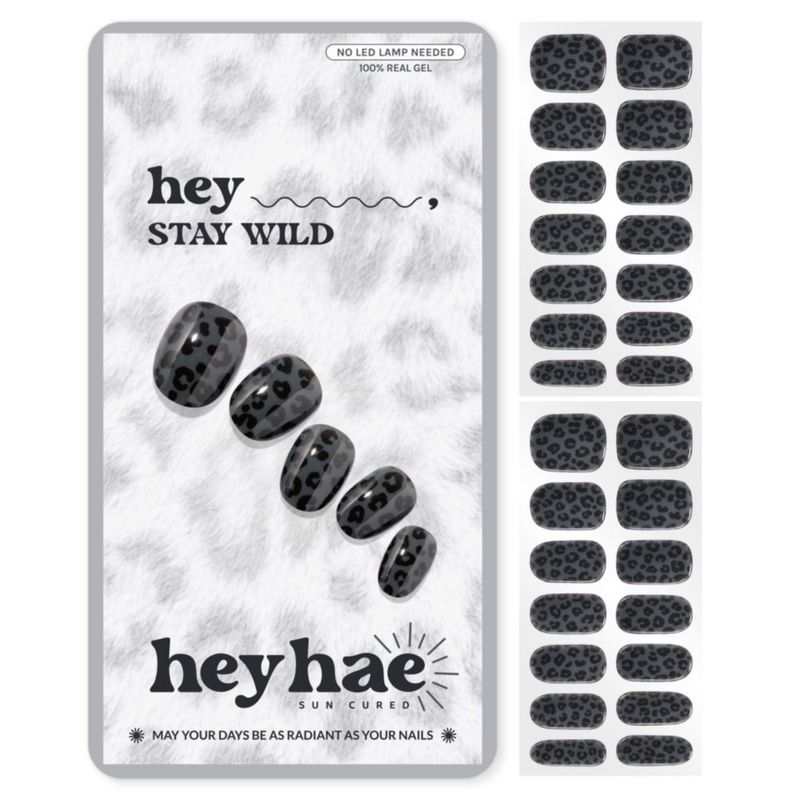 Tiras de gel para uñas Heyhae Stay Wild gris ahumado