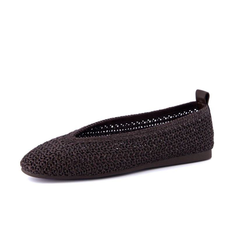 Bailarinas CUSHIONAIRE Gilt Woven color Café talla 9
