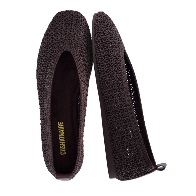 Bailarinas CUSHIONAIRE Gilt Woven color Café talla 9
