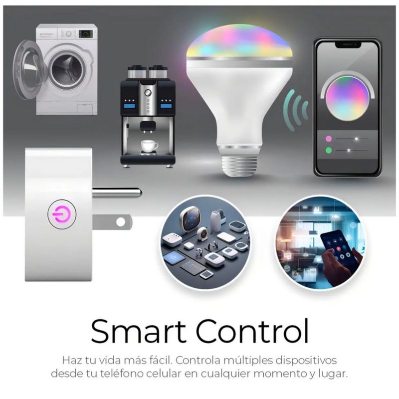 Enchufe Inteligente Wifi Smart Plug Alexa Google Home 3 Pzas, Color Blanco