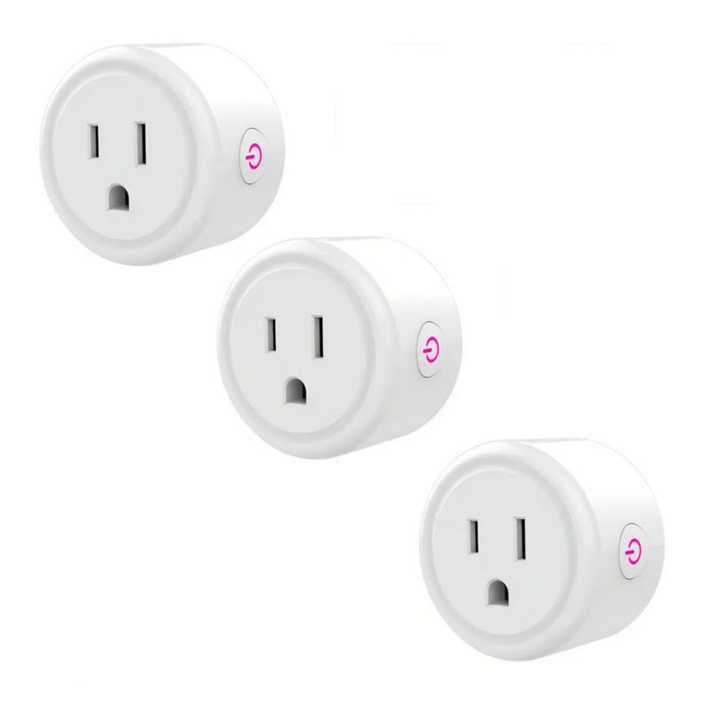 Enchufe Inteligente Wifi Smart Plug Alexa Google Home 3 Pzas, Color Blanco