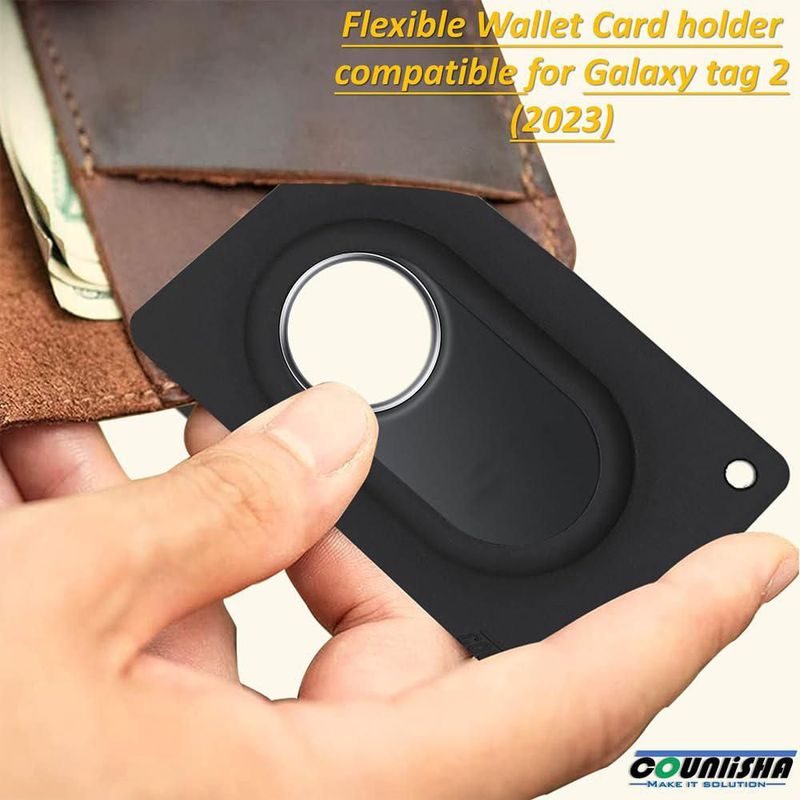 Funda para tarjeta Counlisha para Galaxy SmartTag2 (Negro)