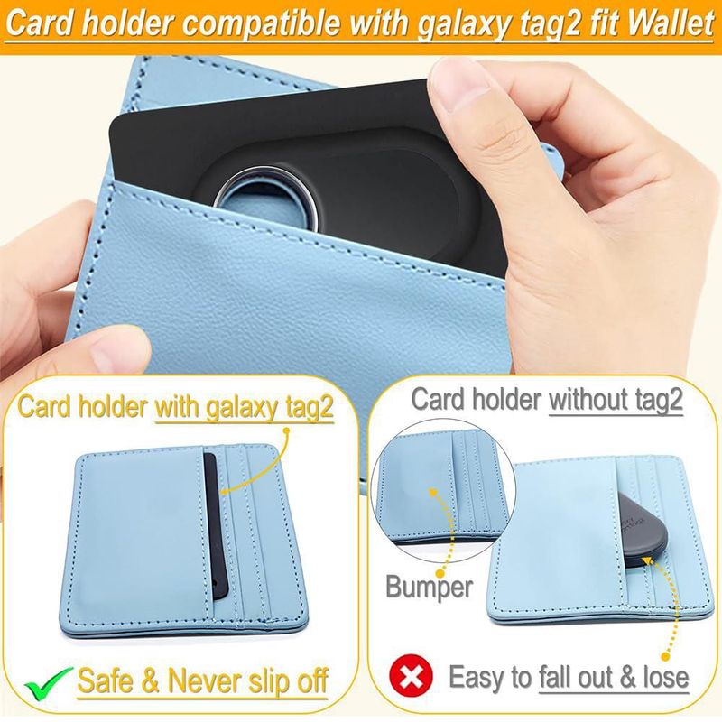 Funda para tarjeta Counlisha para Galaxy SmartTag2 (Negro)