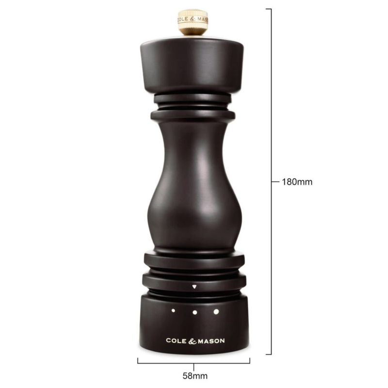 Molino de Sal y Pimienta Cole & Mason 18 cm Madera Chocolate