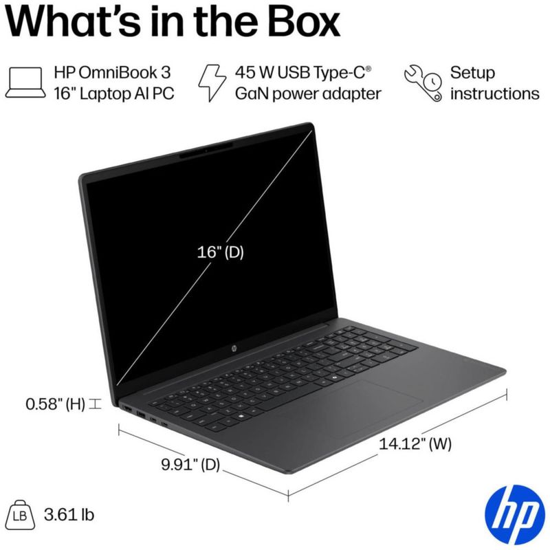 Portátil HP Pavilion 16" Ultra 5 512 GB SSD + 500 GB Wi‑Fi 7