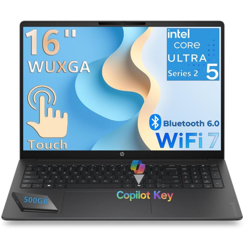 Portátil HP Pavilion 16" Ultra 5 512 GB SSD + 500 GB Wi‑Fi 7