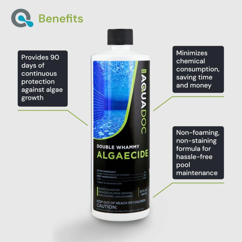 Algicida para piscina MAV AquaDoc Double Whammy 946 ml
