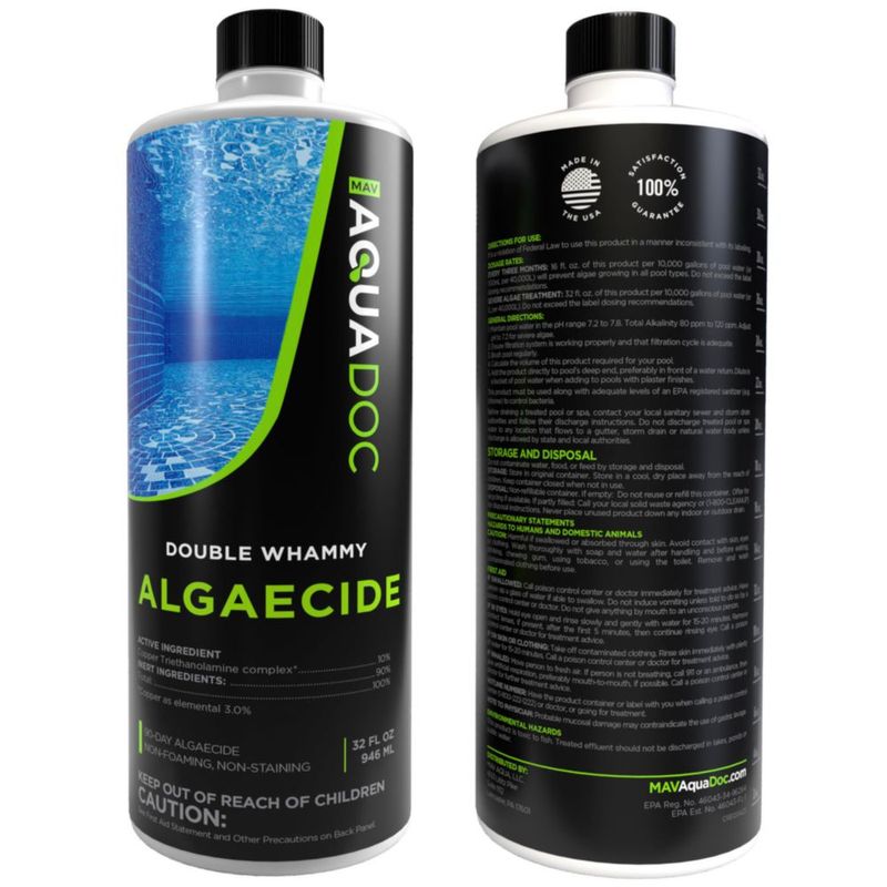 Algicida para piscina MAV AquaDoc Double Whammy 946 ml