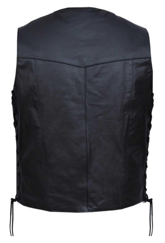Chaleco de Cuero Negro UNIK International Hombre S-5XL