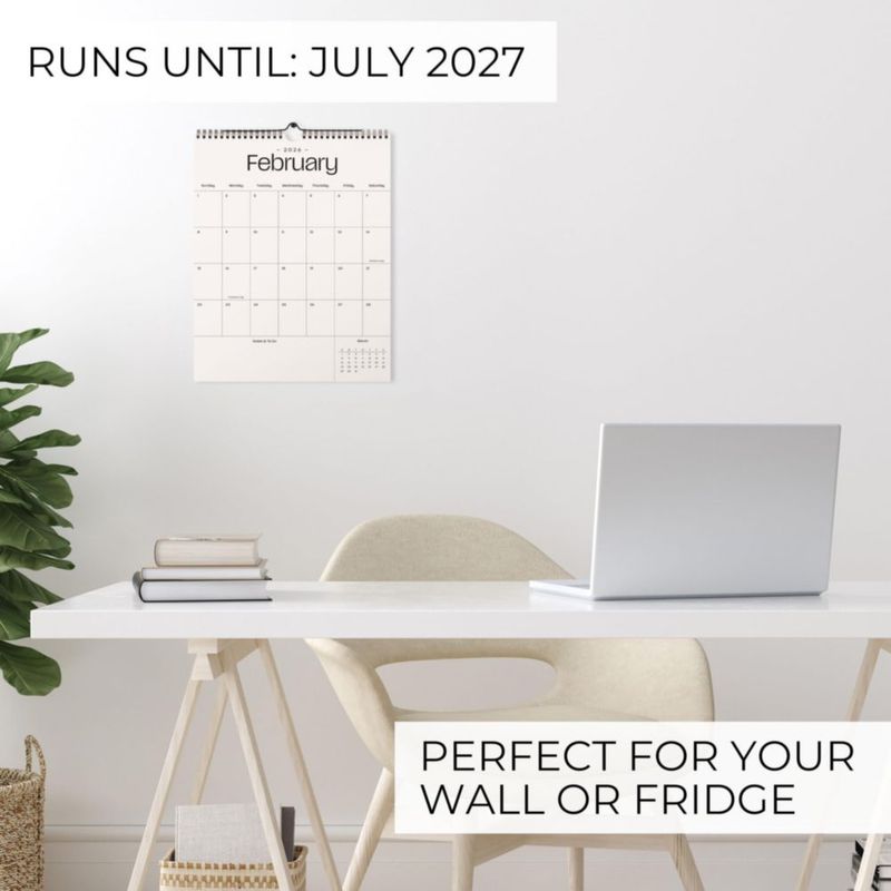 Calendario de pared ZICOTO 2026-2027 grande 37 x 29 cm
