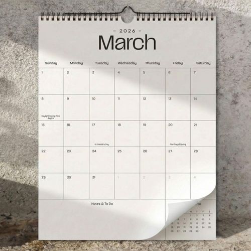 Calendario de pared ZICOTO 2026-2027 grande 37 x 29 cm