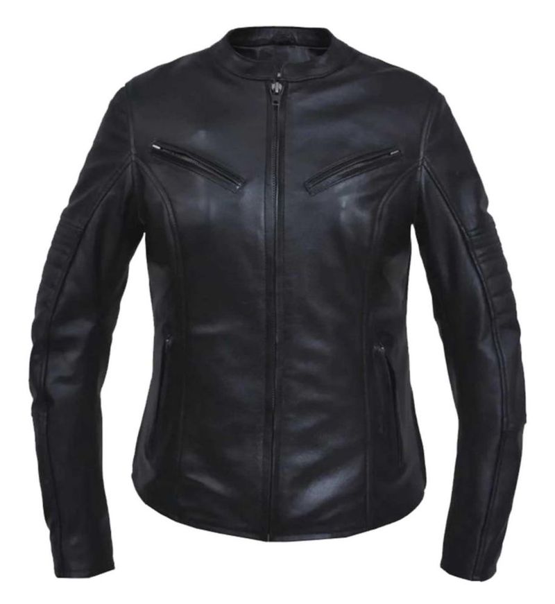 Chaqueta de cuero UNIK International negra (M)