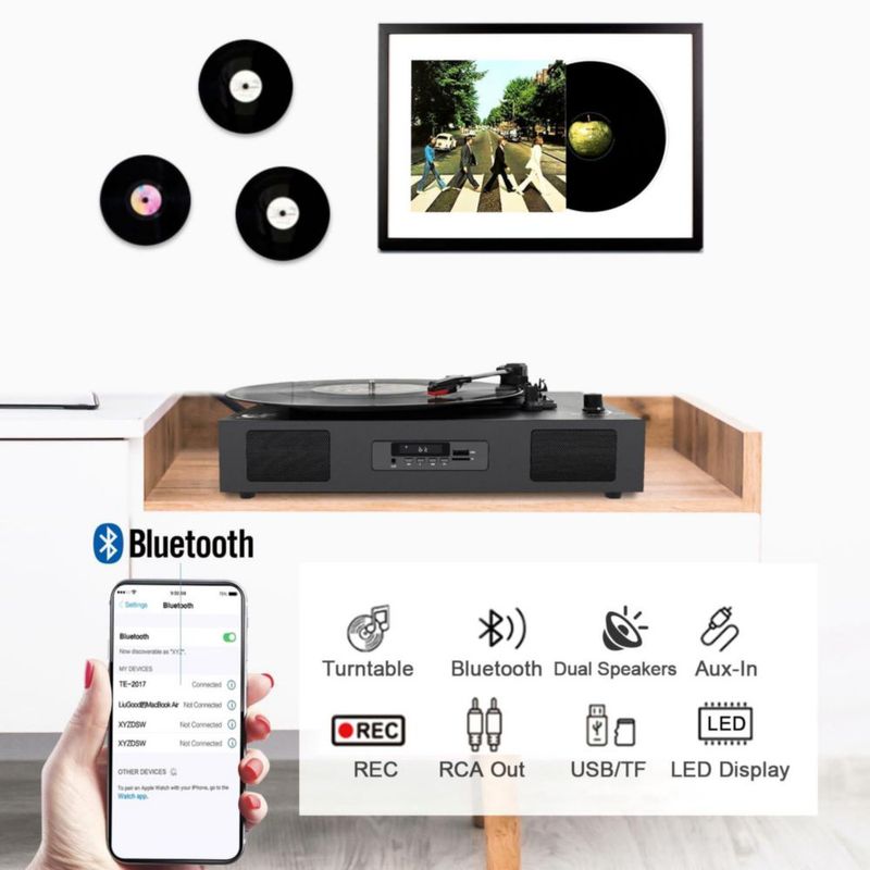 Tocadiscos DANFI AUDIO DF Bluetooth Tocadiscos color negro