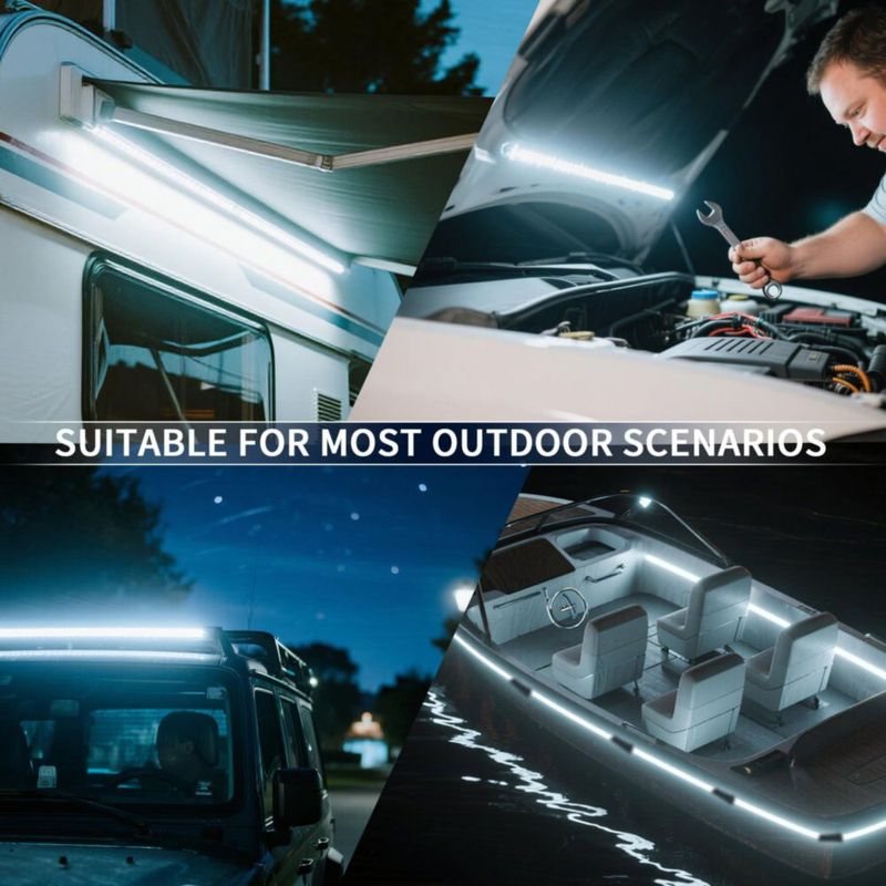 Kit de barra de luz LED Welmotive 55 cm Blanco/Ámbar IP67
