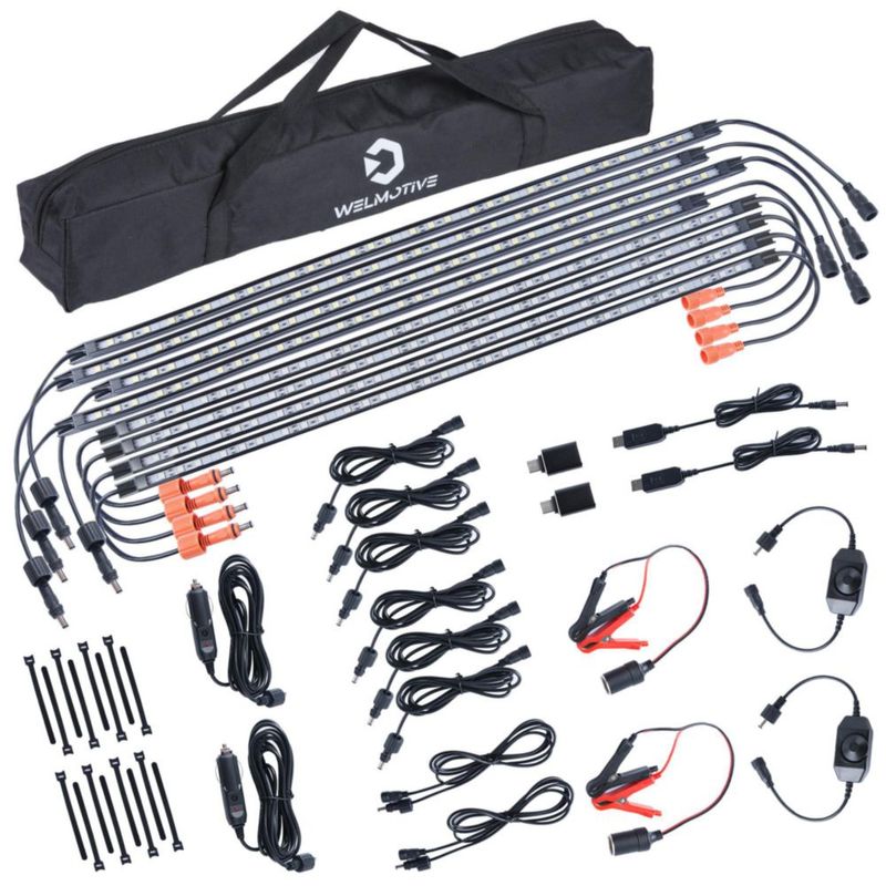 Kit de barra de luz LED Welmotive 55 cm Blanco/Ámbar IP67