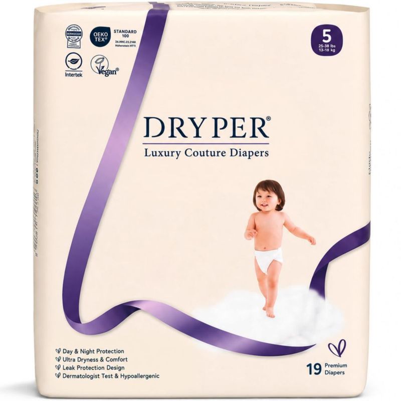 Pañales DRYPER talla 5 (13‑18 kg) – paquete de 19 unidades