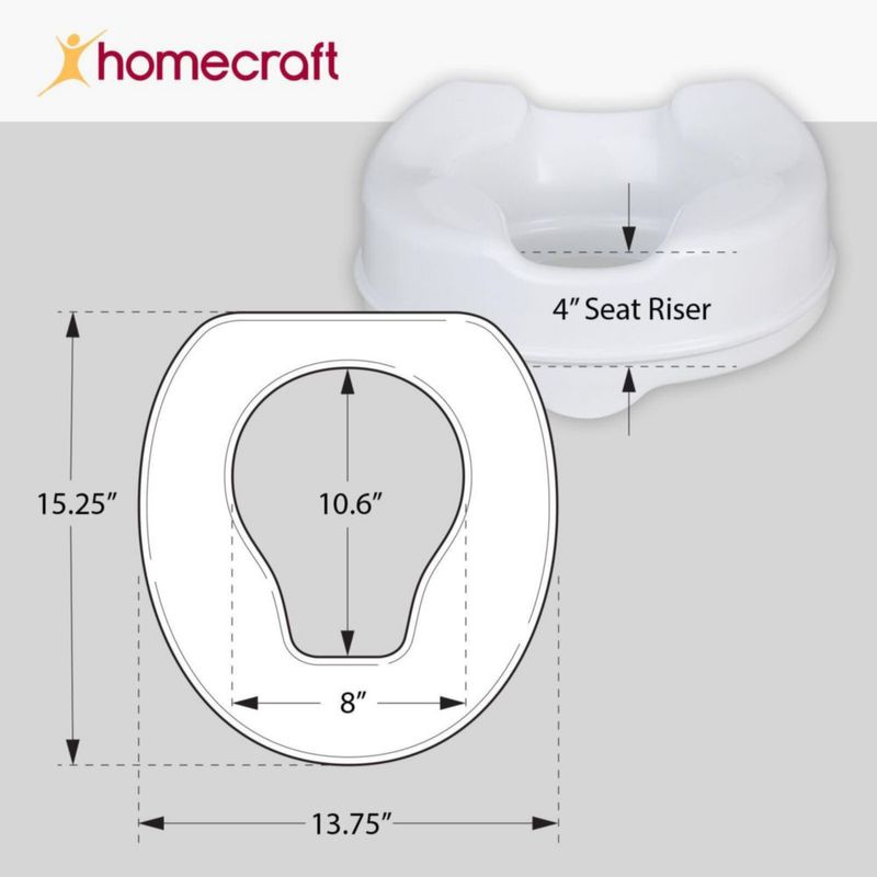Asiento Elevado para Inodoro Sammons Preston 10 cm de Altura Ayuda Médica