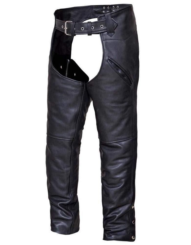 Chaps de Moto DYNAMIC LEATHER 4XL Cuero Negro
