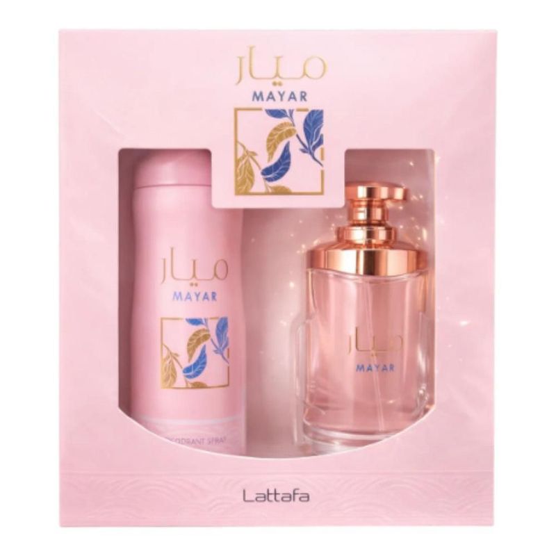 Lattafa gift set mayar 2 piezas body spray+perfume