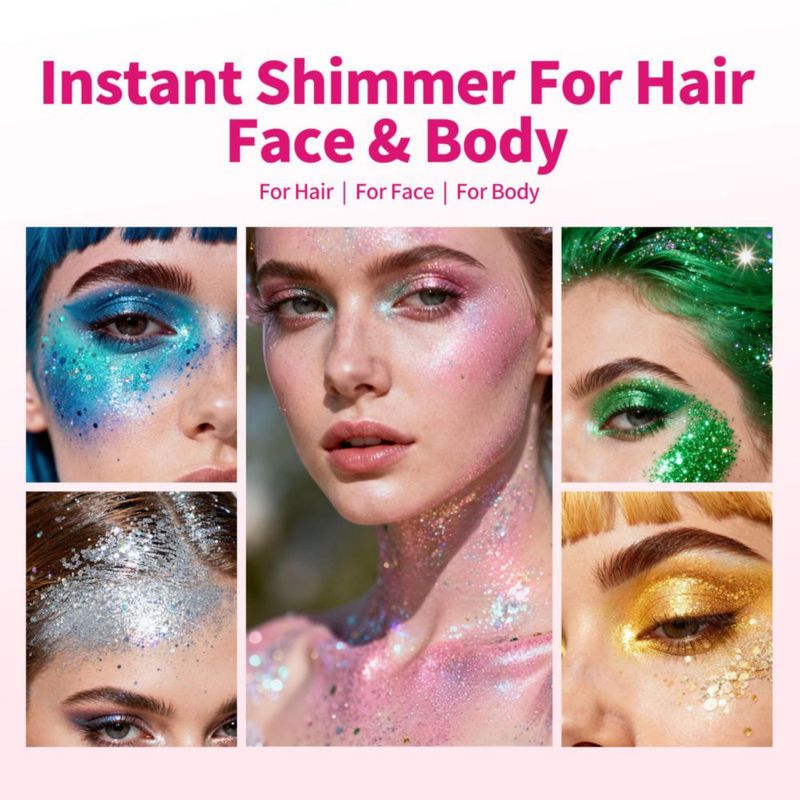 Lápiz de Glitter SEVICH 15 g Turquesa para Cabello y Cuerpo
