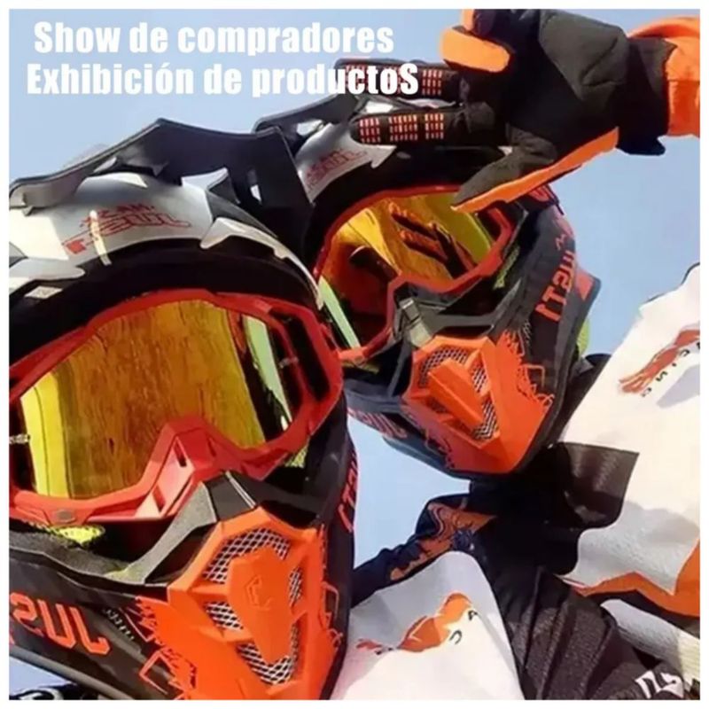 Googles Motocross De Tácticas Ajustables Para Sport Gafas, Color Rojo