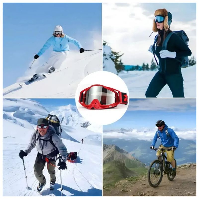 Googles Motocross De Tácticas Ajustables Para Sport Gafas, Color Rojo