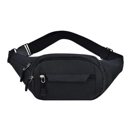 Riñonera Deportiva Mujer, Cangurera de Hombre Color Negro