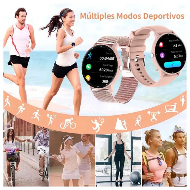 Reloj Inteligente para Mujer Smartwatches Color Rosa