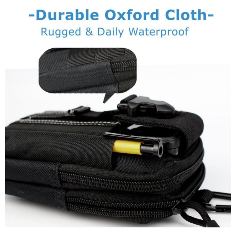 Bolsa Bandolera Táctica Multiusos Porta Celular Color Negro