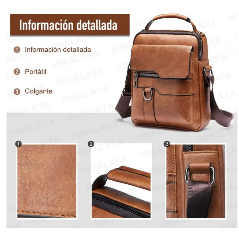 Bolso Bandolera Mariconera Hombre Color Café