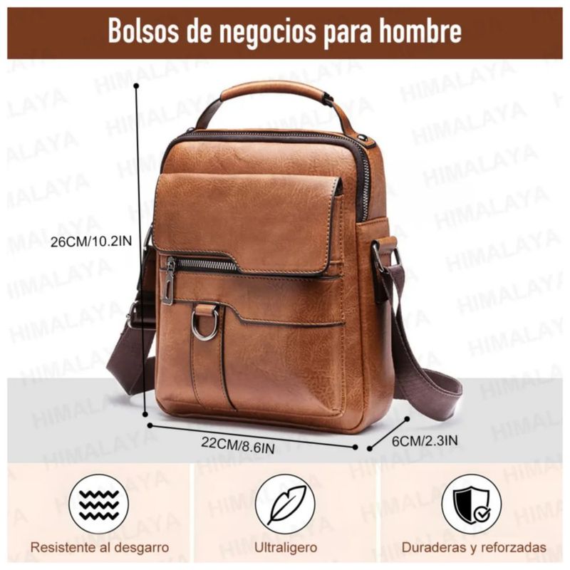 Bolso Bandolera Mariconera Hombre Color Café