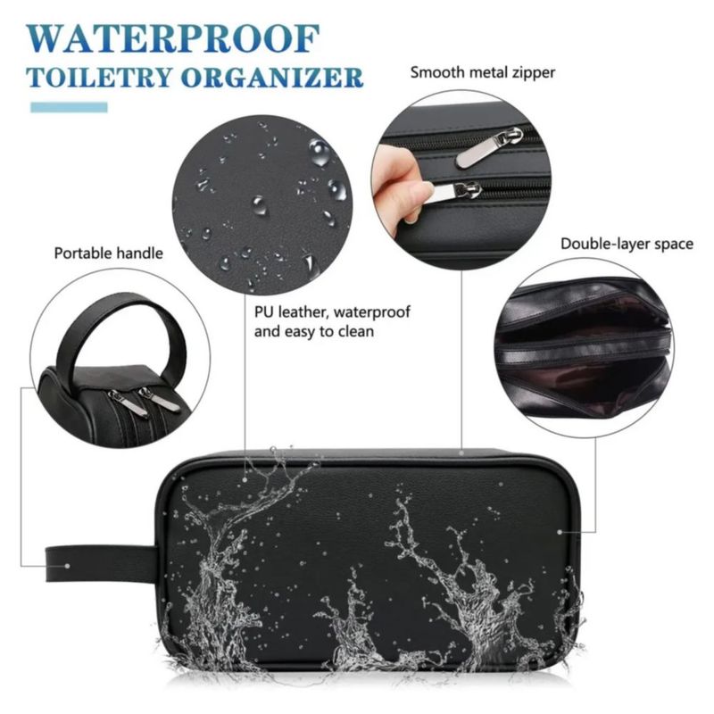 Neceser Para Hombre Organizador De Viaje Color Negro