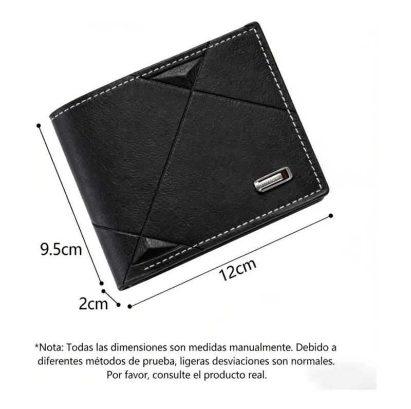 Carteras Para Hombre con Tarjetero Color Negro
