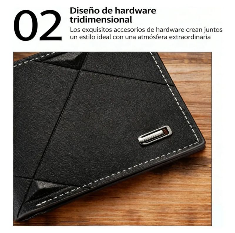 Carteras Para Hombre con Tarjetero Color Negro