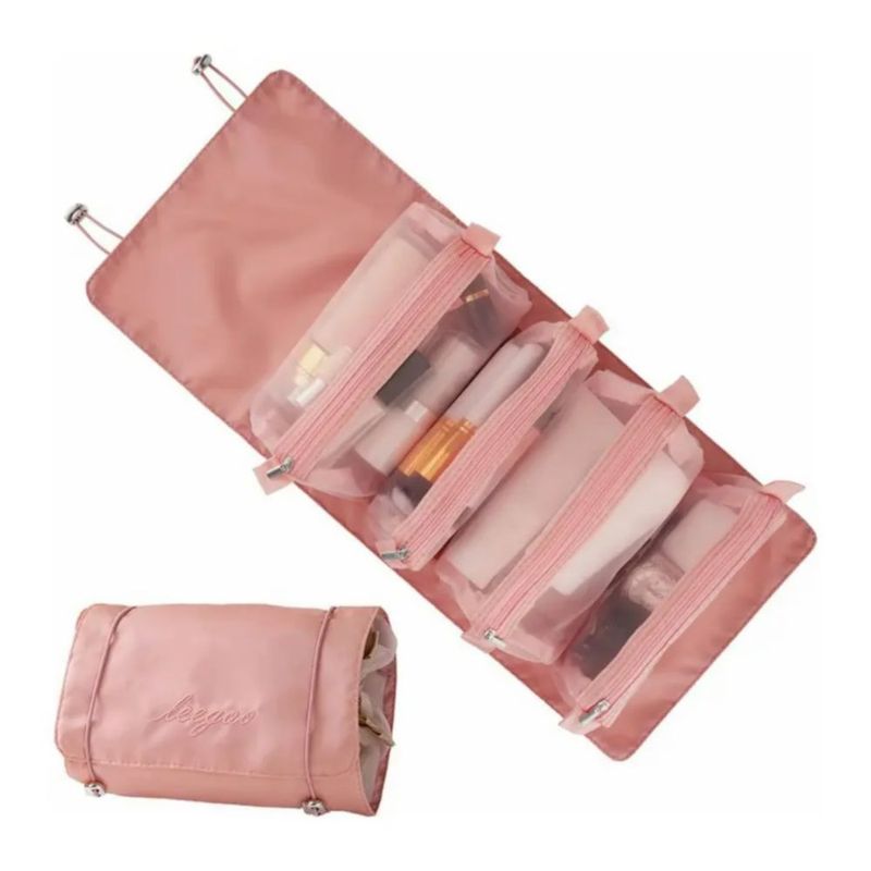 Bolsa Organizador De Viaje Portátil Color Rosa