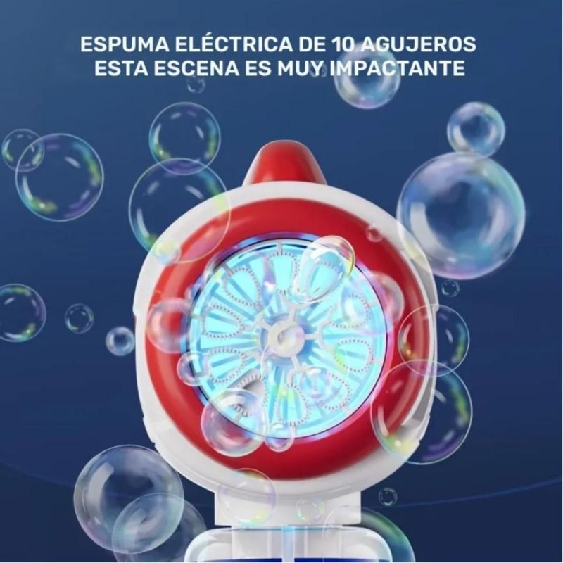 Pistola De Burbujas Para Niños Astronauta Azul
