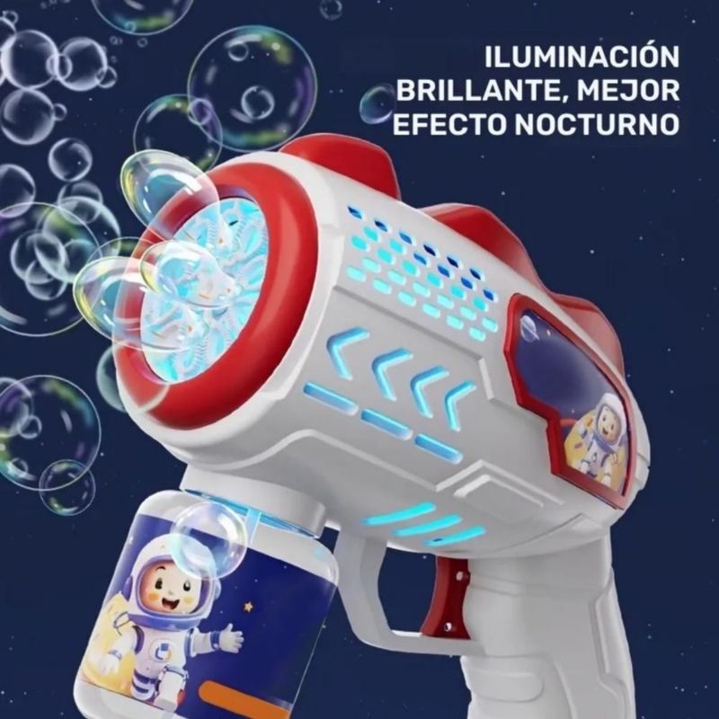 Pistola De Burbujas Para Niños Astronauta Azul