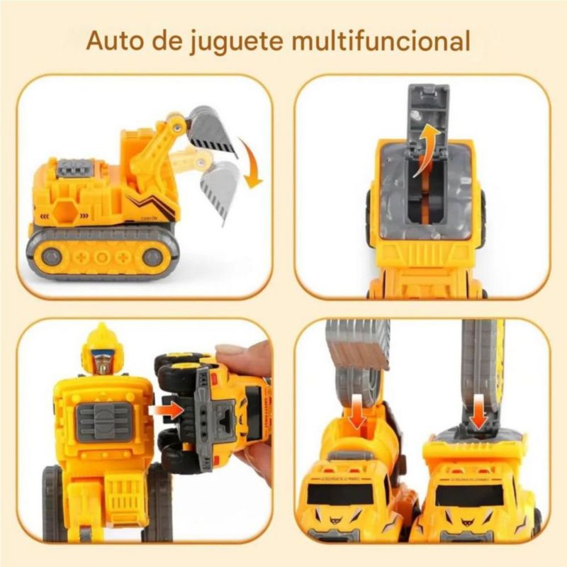 Set De Juguetes Robóticos Transformadores 5 En 1 Amarillo