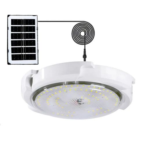 Lampara Solar De Jardín Luz De Techo Interior Y Exterior 300 W, 3 Colores De Luz Blanco