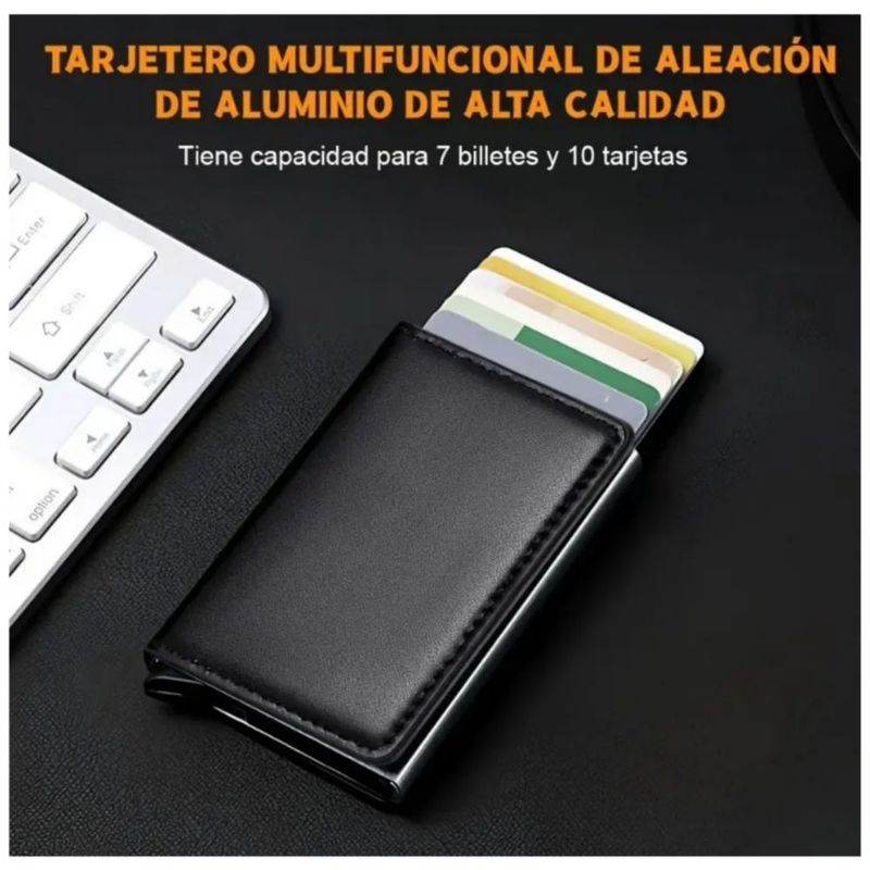 Cartera Para Hombre Con Protección Rfid Color Negro