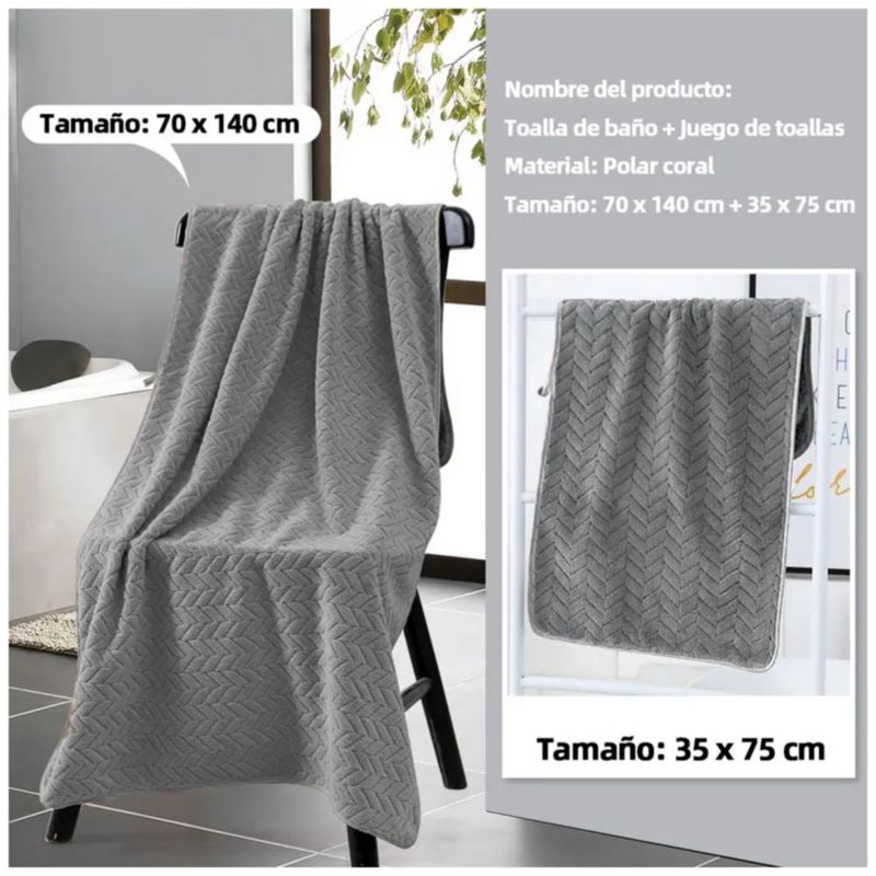 Juego De 4 Toallas Para Baño Grandes Multicolor