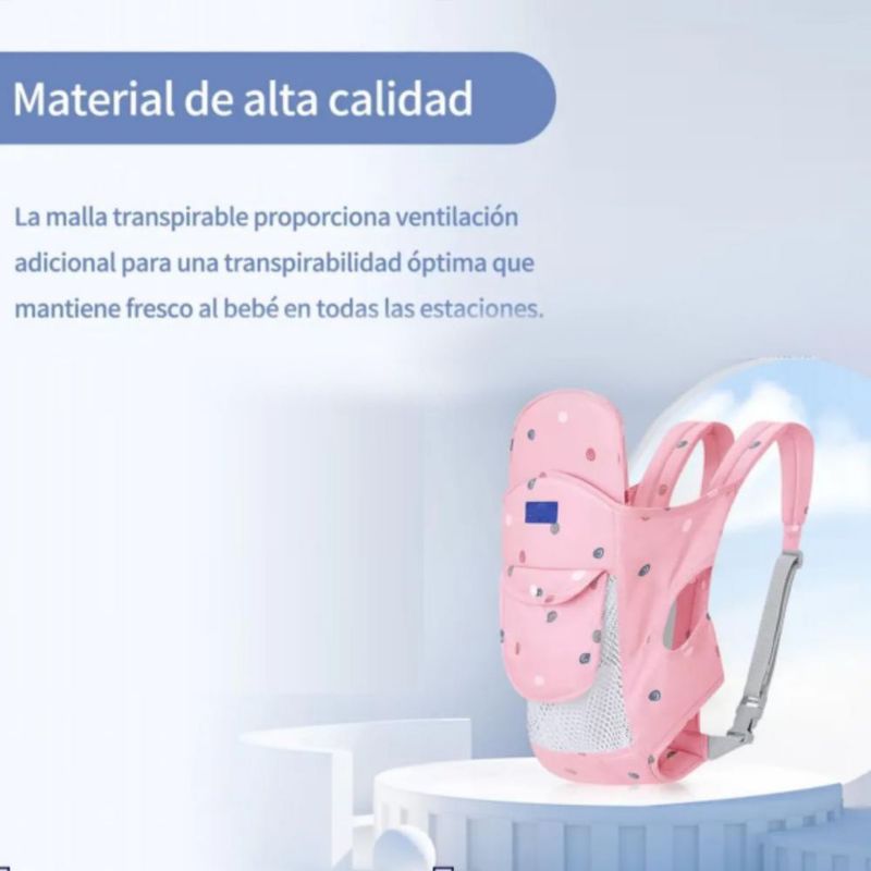 Cangurera Ergonómica Portabebés Rosa