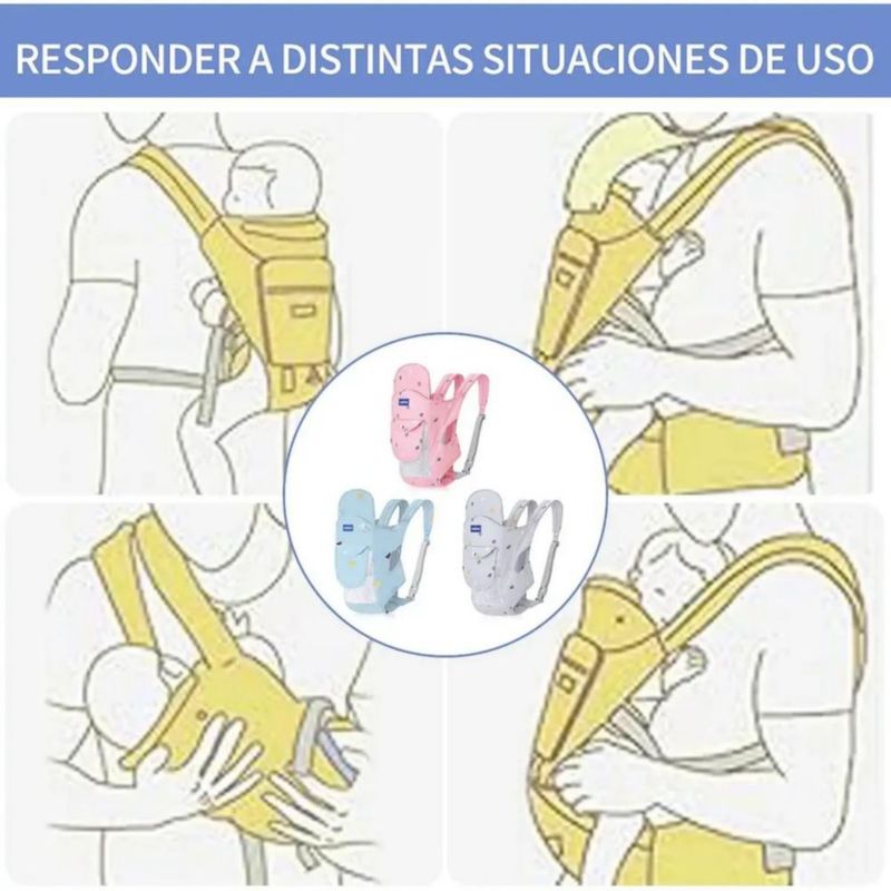 Cangurera Ergonómica Portabebés Rosa