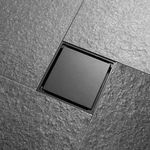 Drenaje Piso Cuadrado 10x10cm Acero Inoxidable Negro