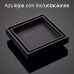 Drenaje Piso Cuadrado 10x10cm Acero Inoxidable Negro