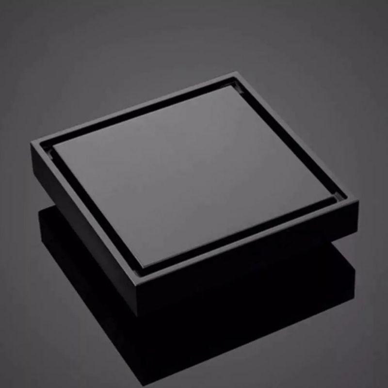 Drenaje Piso Cuadrado 10x10cm Acero Inoxidable Negro