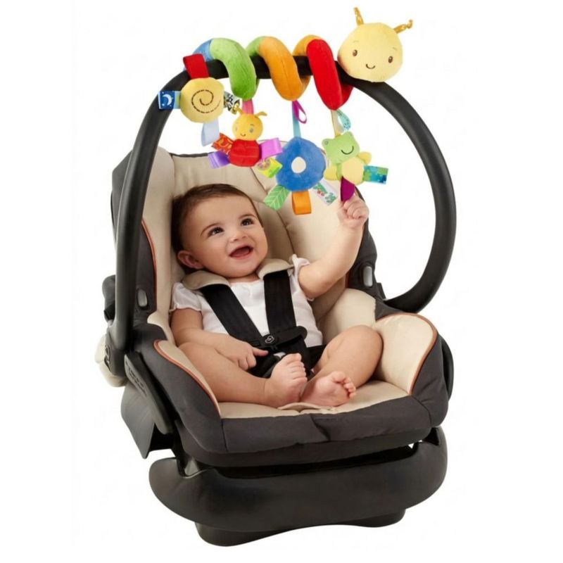 Peluche Colgante Sonaja Espiral Para Bebe Para Carriola, Cuna Multicolor