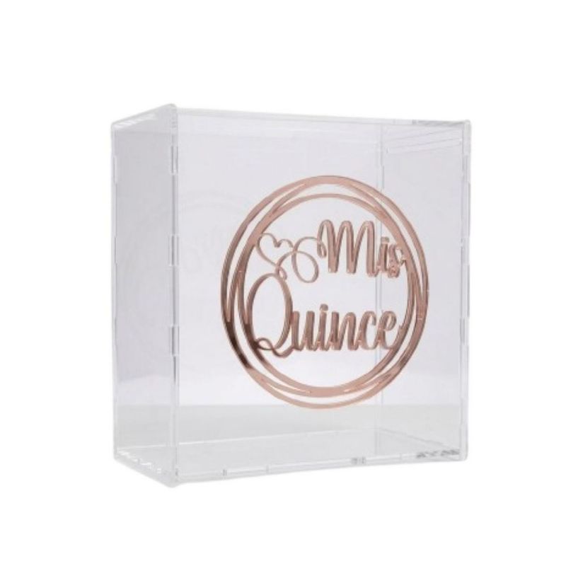 Caja Buzón Alcancía P/ Dinero / Sobres Mis Quince Rosa